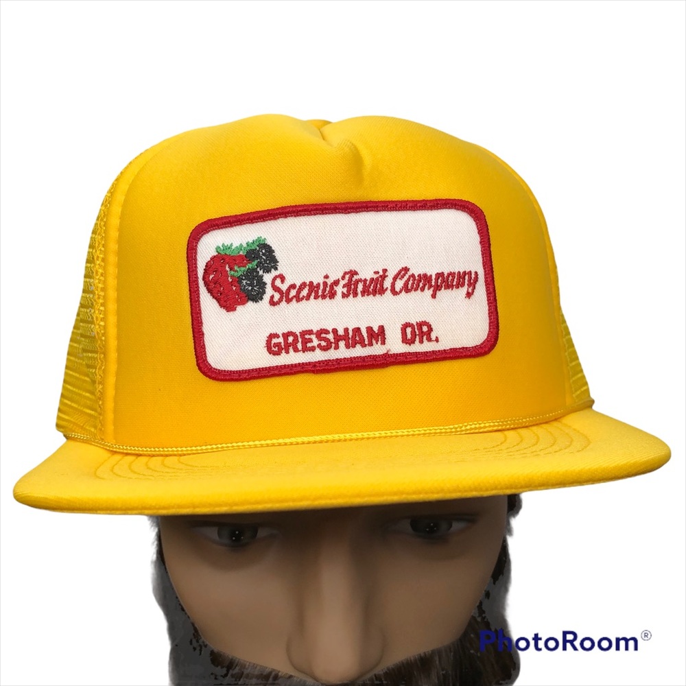 Vintage Scenic Fruit Company Gresham Oregon Patch SnapBack Hat